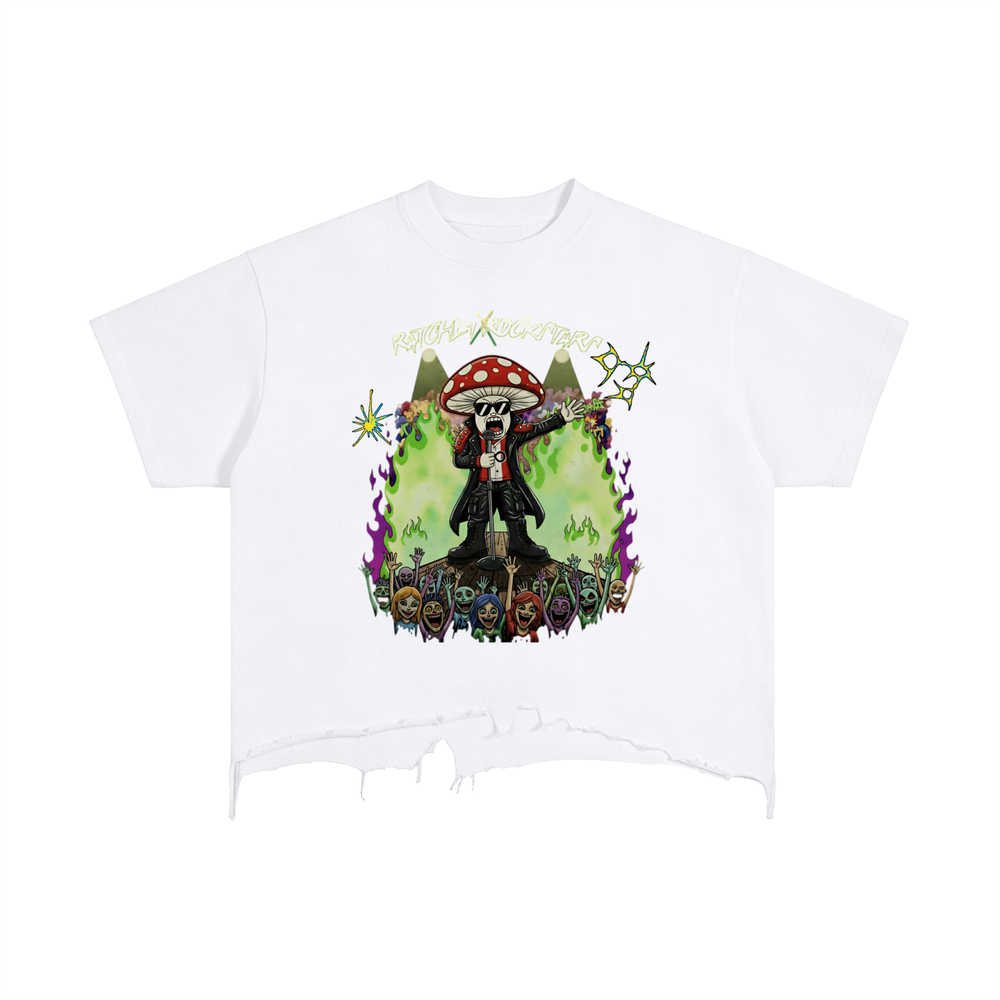 Infinite Drip Vintage Wash Boxy Distressed Hem T-Shirt