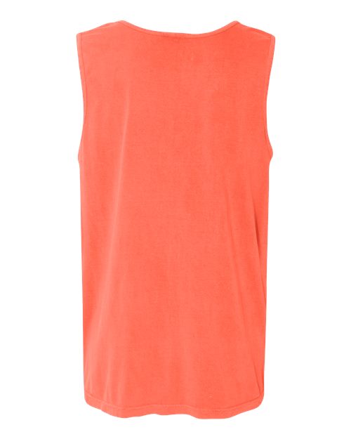 Comfort Colors 9360 Unisex Garment-Dyed Heavyweight Tank Top - Neon Red Orange - back