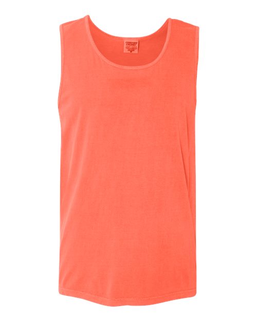 Comfort Colors 9360 Unisex Garment-Dyed Heavyweight Tank Top - Neon Red Orange - front