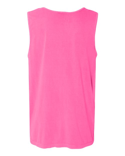 Comfort Colors 9360 Unisex Garment-Dyed Heavyweight Tank Top - Neon Pink - back