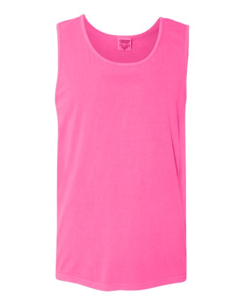 Comfort Colors 9360 Unisex Garment-Dyed Heavyweight Tank Top - Neon Pink - front