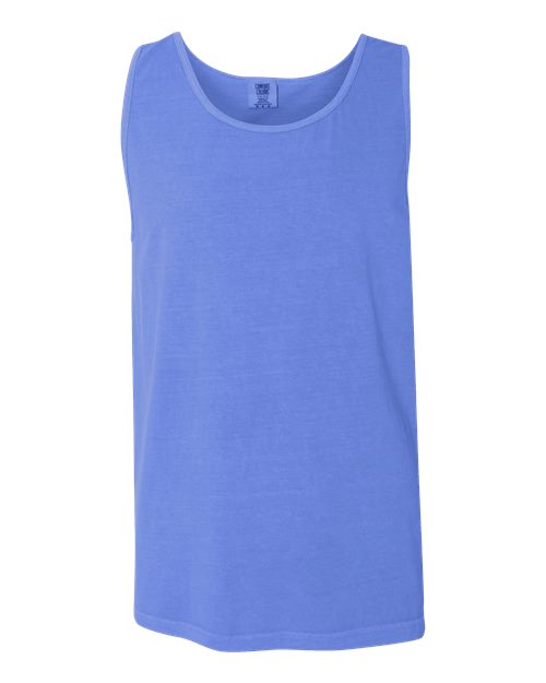 Comfort Colors 9360 Unisex Garment-Dyed Heavyweight Tank Top - Flo Blue - front
