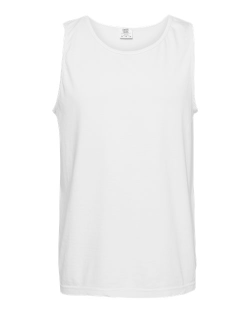 Comfort Colors 9360 Unisex Garment-Dyed Heavyweight Tank Top - White - front