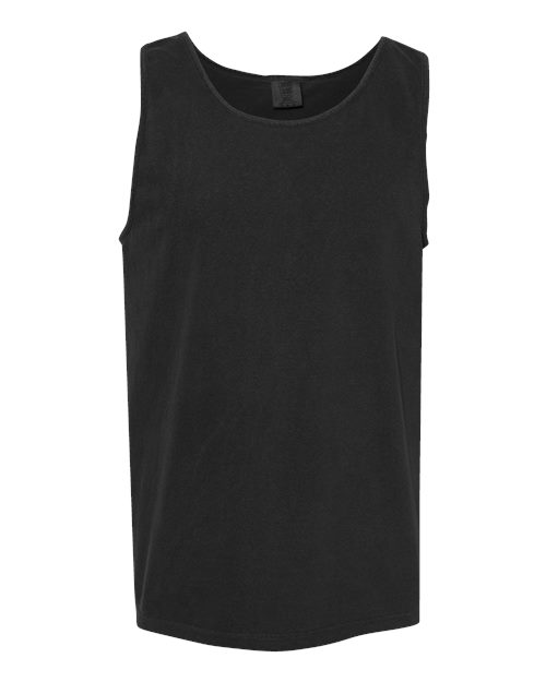 Comfort Colors 9360 Unisex Garment-Dyed Heavyweight Tank Top - Black - front