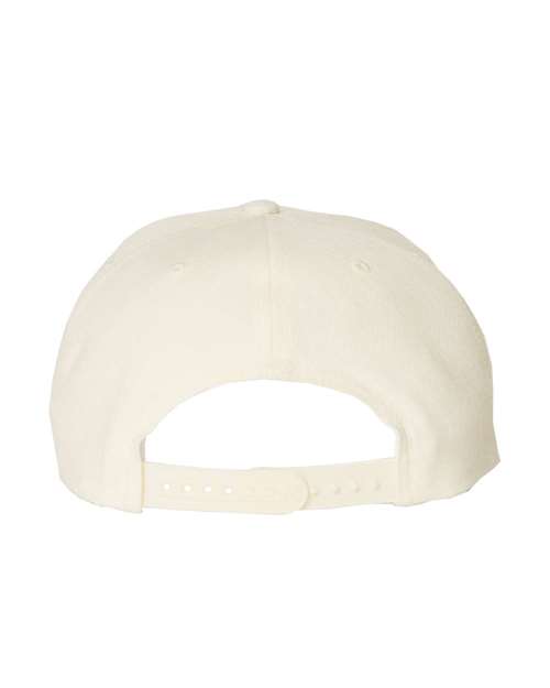 YP Classics 6089M Premium Flat Bill Snapback Cap - Natural - back