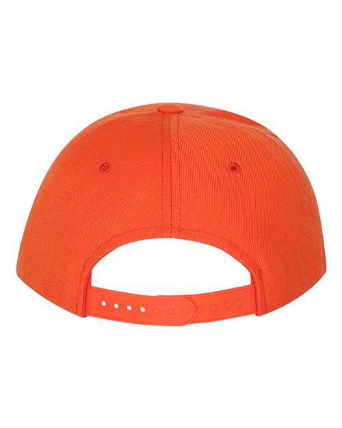 YP Classics 6089M Premium Flat Bill Snapback Cap - Orange - back
