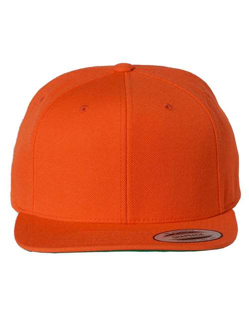 YP Classics 6089M Premium Flat Bill Snapback Cap - Orange - front