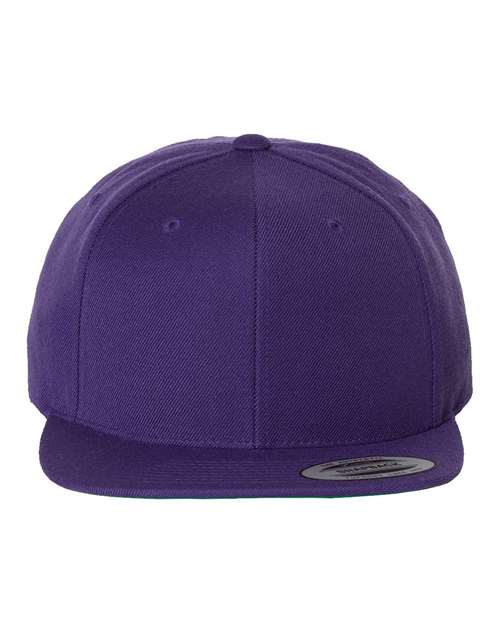 YP Classics 6089M Premium Flat Bill Snapback Cap - Purple - front