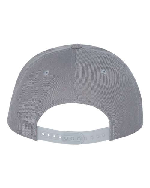 YP Classics 6089M Premium Flat Bill Snapback Cap - Silver - back