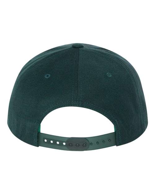 YP Classics 6089M Premium Flat Bill Snapback Cap - Spruce - back