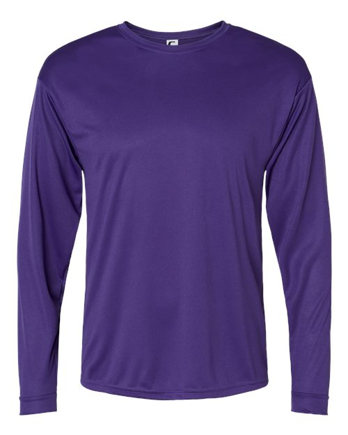 C2 Sport 5104 Unisex Performance Long Sleeve T-Shirt - Purple - front