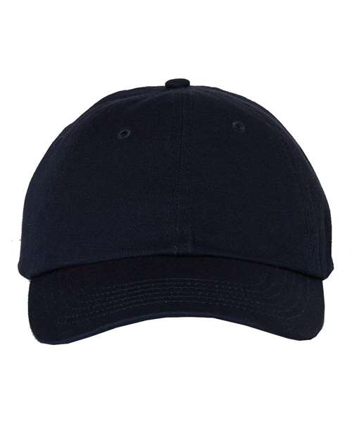 Valucap VC350 Bio-Washed Chino Twill Cap - Navy - front