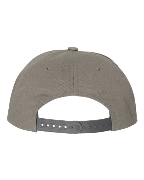 YP Classics 6007 Five-Panel Cotton Twill Snapback Cap - Grey - back