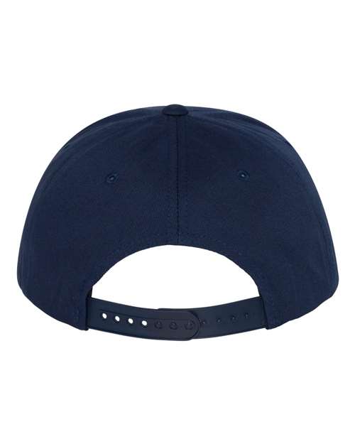 YP Classics 6007 Five-Panel Cotton Twill Snapback Cap - Navy - back