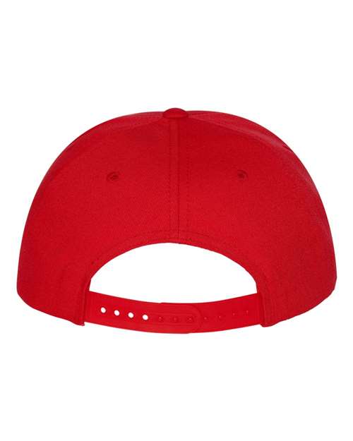 YP Classics 6007 Five-Panel Cotton Twill Snapback Cap - Red - back