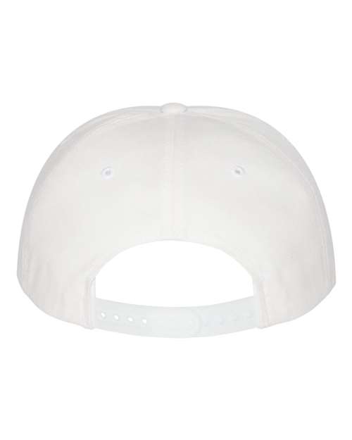 YP Classics 6007 Five-Panel Cotton Twill Snapback Cap - White - back