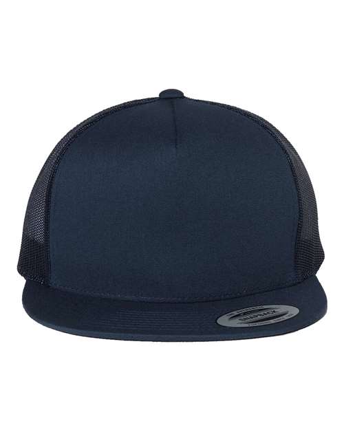 YP Classics 6006 Classic Five-Panel Trucker Cap - Navy - front