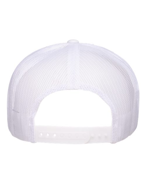 YP Classics 6006 Classic Five-Panel Trucker Cap - White - back