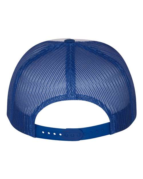 YP Classics 6006 Classic Five-Panel Trucker Cap - Royal/ White/ Royal - back