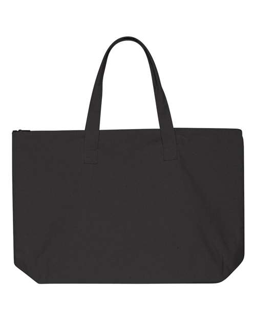 Liberty Bags 8863 Tote with Top Zippered Closure - Black - front