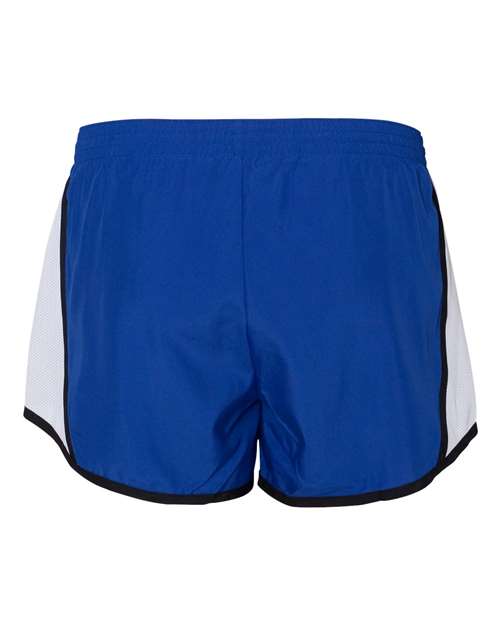 Augusta Sportswear 1265 Women's Pulse Team Running Shorts - Royal/ White/ Black - back