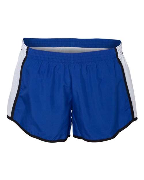 Augusta Sportswear 1265 Women's Pulse Team Running Shorts - Royal/ White/ Black - front