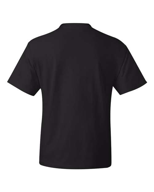 Hanes 518T Unisex Beefy-T® Tall T-Shirt - Black - back