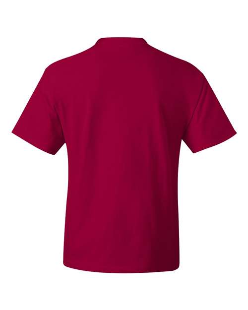 Hanes 518T Unisex Beefy-T® Tall T-Shirt - Deep Red - back