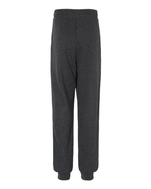 BELLA + CANVAS 3727Y Youth Jogger Sweatpants - Dark Grey Heather - back