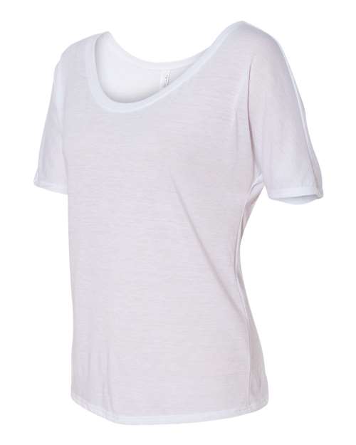 BELLA + CANVAS 8816 Women’s Slouchy Tee - White - side