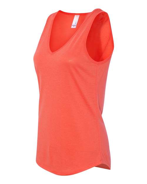 BELLA + CANVAS 8805 Women's Flowy V-Neck Tank - Coral - side