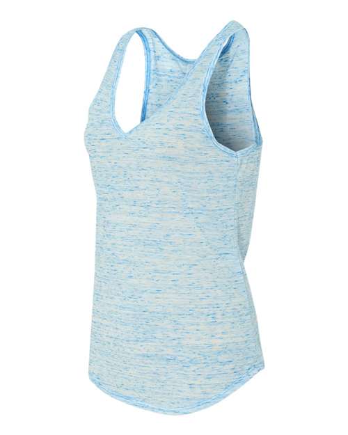 BELLA + CANVAS 8805 Women's Flowy V-Neck Tank - Blue Marble - side