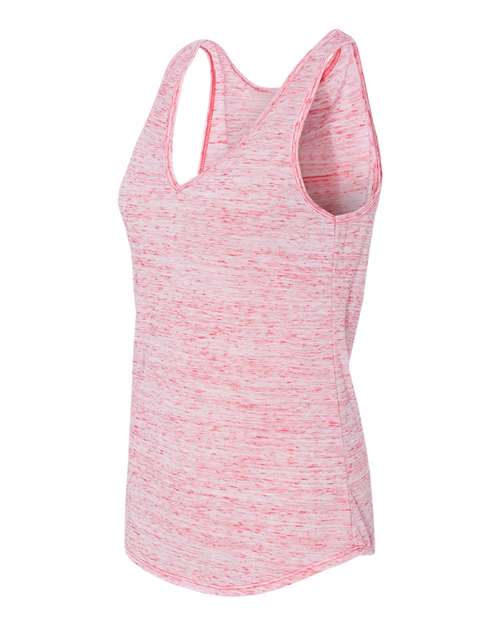BELLA + CANVAS 8805 Women's Flowy V-Neck Tank - Red Marble - side