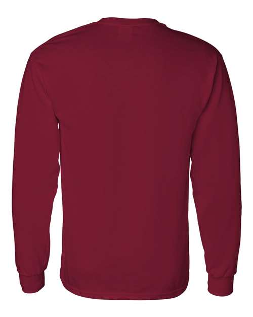 Gildan 5400 Unisex Heavy Cotton™ Long Sleeve T-Shirt - Cardinal Red - back