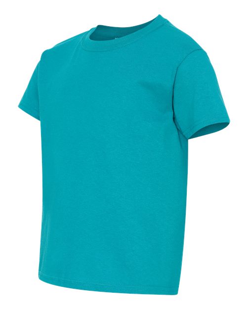 Gildan 5000B Youth Heavy Cotton™ T-Shirt - Tropical Blue - side