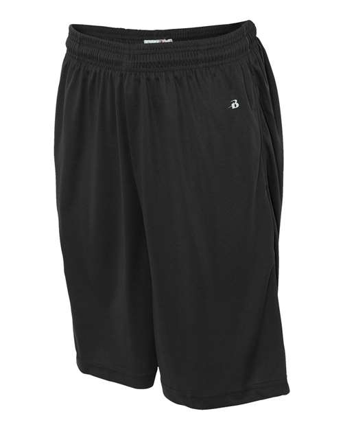 Badger 4119 Men's B-Core 10" Shorts with Pockets - Black - side