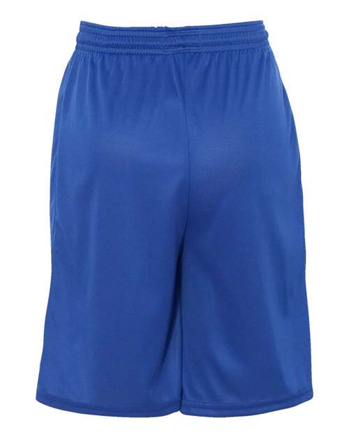 Badger 2119 Youth B-Core Pocketed Shorts - Royal - back