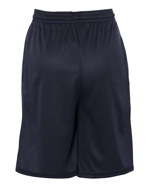 Badger 2119 Youth B-Core Pocketed Shorts - Navy - back