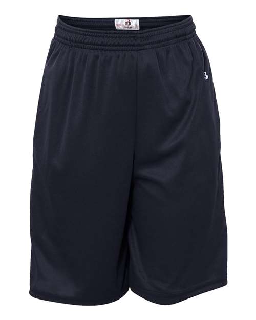 Badger 2119 Youth B-Core Pocketed Shorts - Navy - front