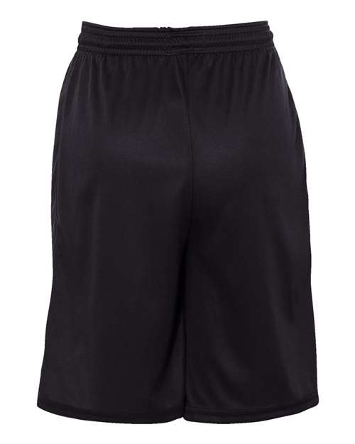 Badger 2119 Youth B-Core Pocketed Shorts - Black - back