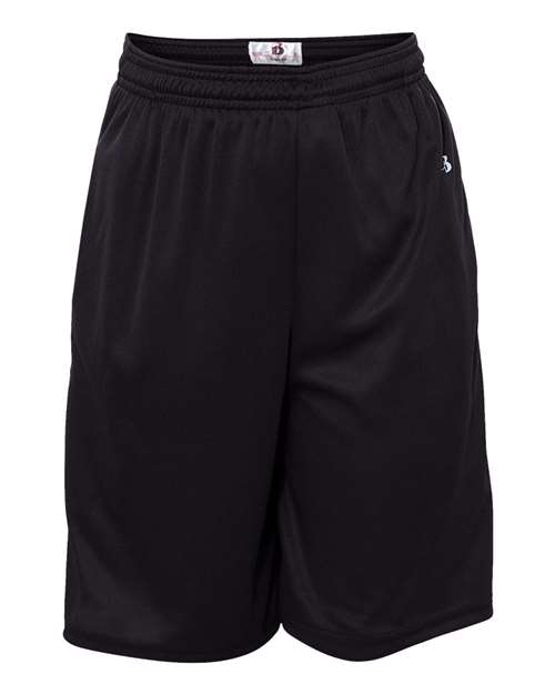 Badger 2119 Youth B-Core Pocketed Shorts - Black - front