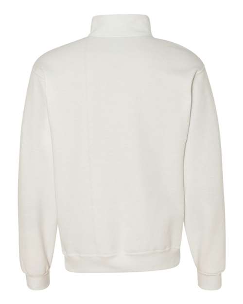 JERZEES 995MR Unisex Nublend® Cadet Collar Quarter-Zip Sweatshirt - White - back