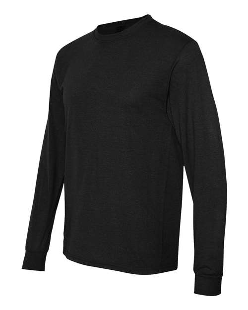 JERZEES 21MLR Unisex Dri-Power® Performance Long Sleeve T-Shirt - Black - side