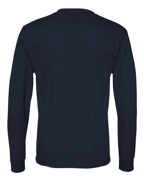 JERZEES 21MLR Unisex Dri-Power® Performance Long Sleeve T-Shirt - J. Navy - back