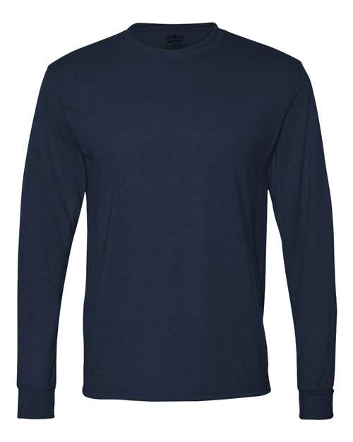 JERZEES 21MLR Unisex Dri-Power® Performance Long Sleeve T-Shirt - J. Navy - front