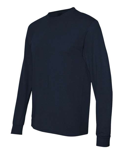 JERZEES 21MLR Unisex Dri-Power® Performance Long Sleeve T-Shirt - J. Navy - side