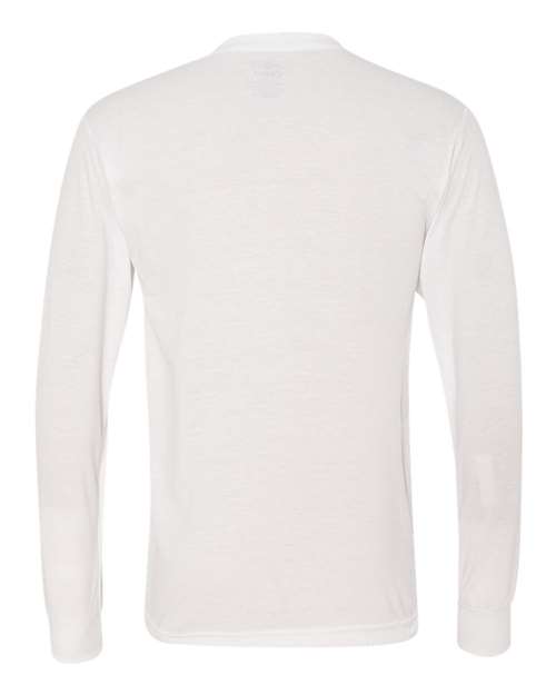 JERZEES 21MLR Unisex Dri-Power® Performance Long Sleeve T-Shirt - White - back