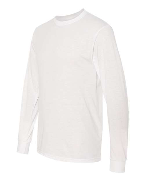 JERZEES 21MLR Unisex Dri-Power® Performance Long Sleeve T-Shirt - White - side