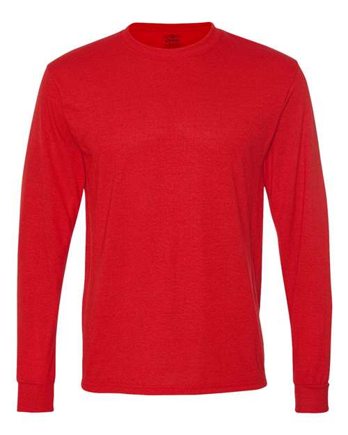 JERZEES 21MLR Unisex Dri-Power® Performance Long Sleeve T-Shirt - True Red - front