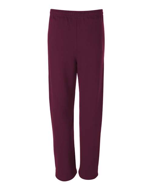 JERZEES 974MPR Unisex NuBlend® Open-Bottom Sweatpants with Pockets - Maroon - back